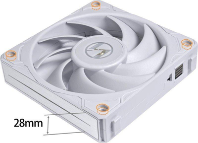 Вентилятор Lian Li P28, Single White (G99.12P281W.00)