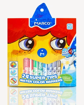 Фломастеры 24 цвета Super Washable, в коробке Marco 1630-24CB