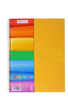 Тетрадь "Rainbow", А4, 80 л., боковая спираль, клетка, пласт.обложка O20342 Optima