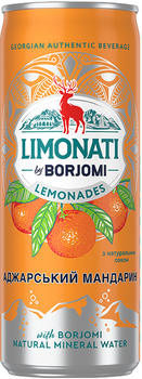 Набір лимонаду Borjomi Limonati Мікс смаку Груша + Аджарський мандарин + Тархун + Цитрус 0.33 л х 12 шт (4860019003074_4860019003050_4860019003111_4860019003098)
