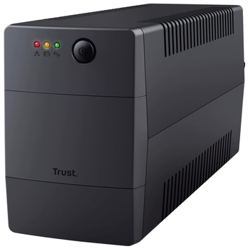 Джерело безперебійного живлення Trust Paxxon 800VA UPS, Black, встроенний аккумулятор, 2 розетки, защита от перенапряжений (IEC) (23503)
