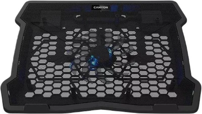 Подставка для ноутбука Canyon 15.6" NS02 1Fan 2USB LED Black (CNE-HNS02)