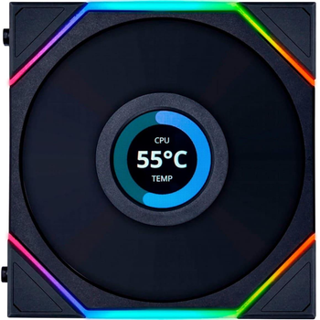 Вентилятор Lian Li TL LCD 120-1, Black Cooler (G99.12TLLCD1B.00)