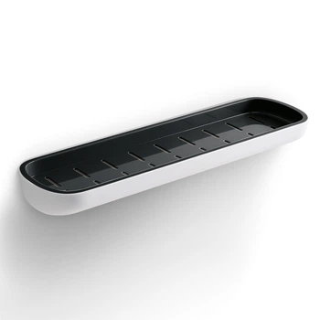 Полиця велика MVM BP-18 клейка пластикова Біло-чорна (BP-18 WHITE/BLACK)
