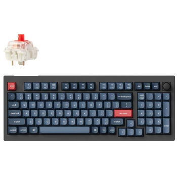Клавіатура Keychron V5 Max 100Key, Gateron Jupiter Red, Knob, WL/BT/USB-A, Hot-Swap, QMK, EN/UKR, RGB, чорний (V5M-D1-UA)