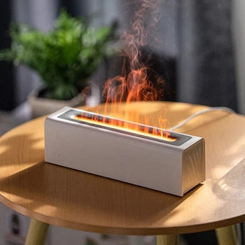 Арома- диффузор Kinscoter DQ-711 Nordic Style Flame V3, White с эффектом пламени