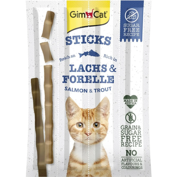 Мʼясні палички GimCat Sticks Lanchs & Forelle 4 шт (лосось та форель)