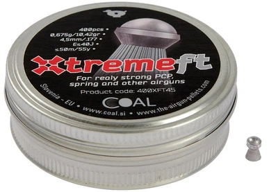 Кулі пневматичні Coal Xtreme FT. Кал. 4.5 мм. Вага - 0.675 г. 400 шт/уп