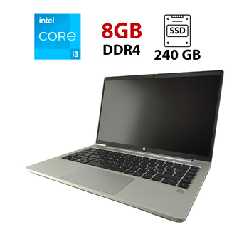 Ультрабук HP ProBook 440 G8 / 14" (1366x768) TN / Intel Core i3-1115G4 (2 (4) ядра по 3.0 - 4.1 GHz) / 8 GB DDR4 / 240 GB SSD / Intel UHD Graphics / WebCam б/в