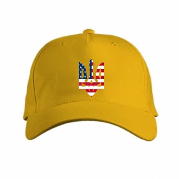 Кепка Україна+США Жовтий