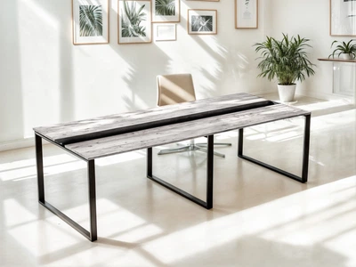 Стіл для переговорів Tobi Sho LOFT Iceberg КСЛА/2/18 стільниця 18 мм, 2700х1100х750 Дуб крафт білий
