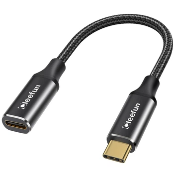 Кабель-подовжувач CLEEFUN Type-C to Type-C USB3.2 10Gbps 100W 0.3м, black