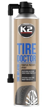 Вулканизатор шин спрей 500 мл "K2" Tire Doctor B311 (до 14 радиуса - 1,76 атмосферы)