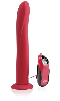 Вібратор Elite Vibrating 10 Inch Dildo Silicone Waterproof Red (10313 трлн)