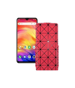 Чохол-флип з екошкіри для телефону Ulefone Note 7P Червоний ромб