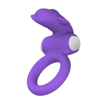 Ерекційне кільце з вібрацією X-Basic Dolphin Silicone Cockring колір фіолетовий (13178017000000000)