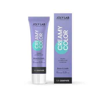 Фарба для брів та вій Joly:Lab Creamy Color графітова 15 мл