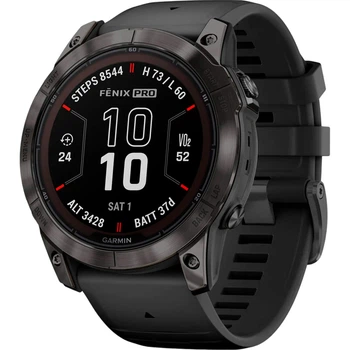 Смарт-годинник Garmin Fenix 7X Pro Sapphire Solar Edition Carbon Gray DLC Titanium with Black Band (010-02778-10) [86520]