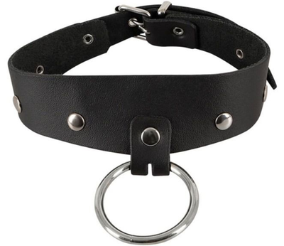 Кожаный ошейник с кольцом Leder Halsband mit Ziernieten (05138000000000000)