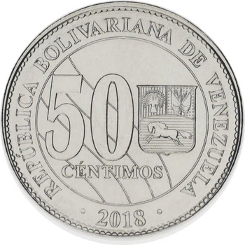 Монета Венесуэла 50 сентим 2018 UNC