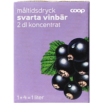 Ягідний концентрат чорна смородина, 200 мл Coop coop_vinbar_2dl