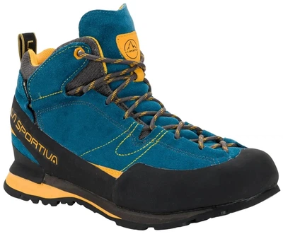Ботинки La Sportiva Boulder X Mid 45.5 Blue/Yellow LaSportiva (1052-17EBY 45,5)