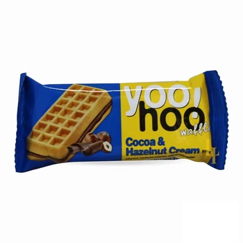Бельгийские вафли Yoo!hoo с начинкой какао и лесной орех 50 г (5205422170163)