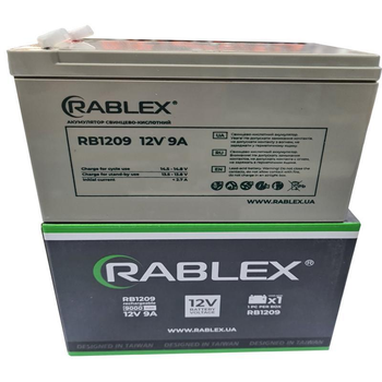 Аккумулятор свинцово-кислотный Rablex RB1209 12V 9Ah (57542)