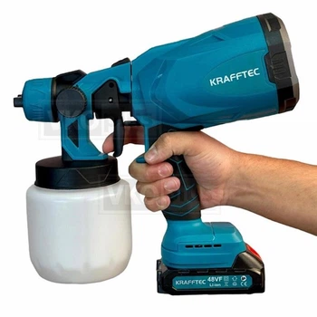 Краска пульт аккумуляторный Krafftec 21V 800 Вт 800 мл 2 аккумулятора краскопульт ART 9465