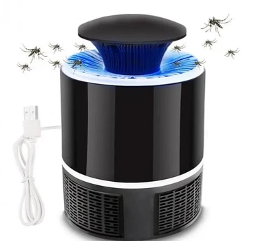 Лампа-пастка знищувач комарів, мошок та комах Mosquito Killer Lamp USB 5Вт чорний колір
