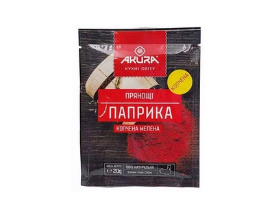 Приправа AKURA Паприка копчена 20г мелена