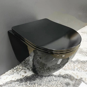 Підвісний унітаз VBI VULCANO BLACK GLOSSY
