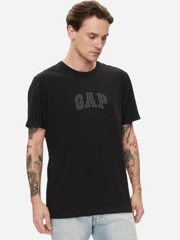 Футболка хлопковая длинная мужская Gap 570044-02 L Черная (1200119648660)
