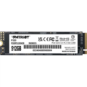 SSD накопитель Patriot P320 512 ГБ M.2 PCIe 3.0 x4 NVMe для ПК и ноутбука(DL_16EE2B4BD917)