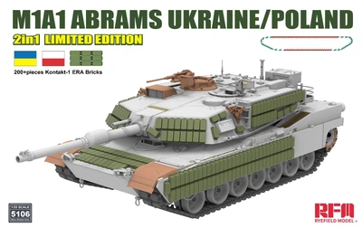Збірна модель 1/35 Танк M1A1 Abrams Україна/Польща 2в1 (limited edition) RFM RM-5106