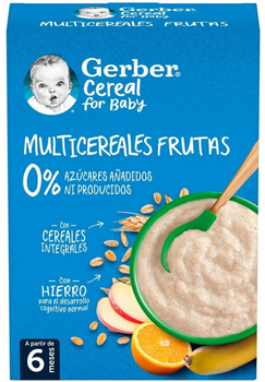 Дитяча вівсяна каша Gerber Multicereal Fruit 0% 270 г (8445290168382)