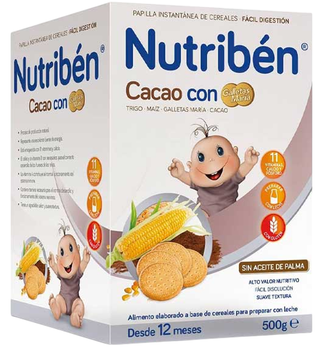 Kaszka owsiana dla dzieci Nutriben Nutribn Cocoa with Maria Cookies 500 g (8430094305835)