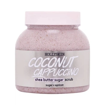 Сахарный скраб с маслом ши и перлитом HOLLYSKIN Coconut Cappuccino