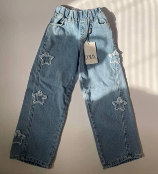 Джинсы для девочки Zara 104-110 рост голубые