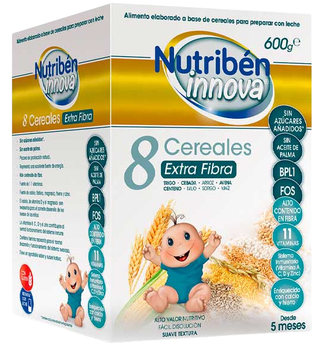 Дитяча мультизлакова каша Nutriben Nutribn Innova 8 Cereals Extra Fibre 600 г (8430094310662)