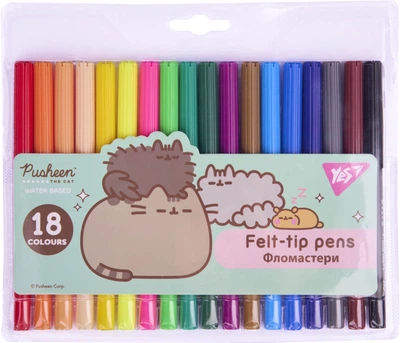 Фломастеры YES Pusheen 18 цветов (650570) (5056574447098)