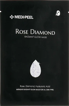 Тканевая маска с алмазной пудрой и экстрактом розы для сияния кожи - Medi peel Rose Diamond Radiant Glow Mask,