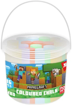 Мелки цветные YES Minecraft Jumbo 16 шт в ведре (400547) (4823091919893)
