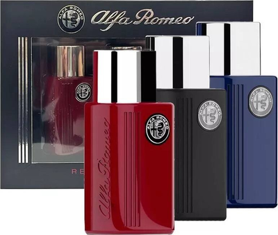 Zestaw męski Alfa Romeo Woda toaletowa Black 40 ml + Woda toaletowa Blue 40 ml + Woda toaletowa Red 40 ml (810876032636)