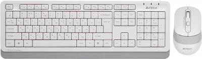 Комплект беспроводной A4Tech FG1010 Wireless White/Grey (4711421943581)
