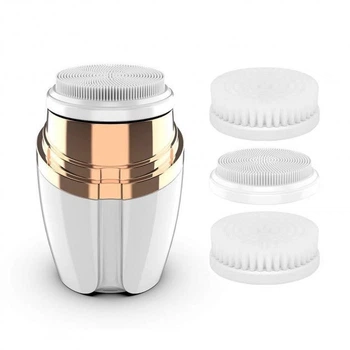 Очищающая массажная щетка для лица Sonic Facial Cleansing Brush LT-606 с тремя насадками 1000 мАч