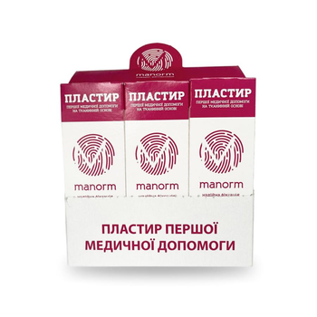 Набір пластирів Manorm на тканинній основі 19х72 мм 15 упаковок по 10 шт