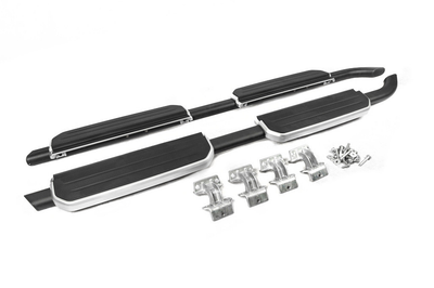 Боковые пороги OEM Silver (для длинного, 2 шт) для Land Rover Defender 2019- рр