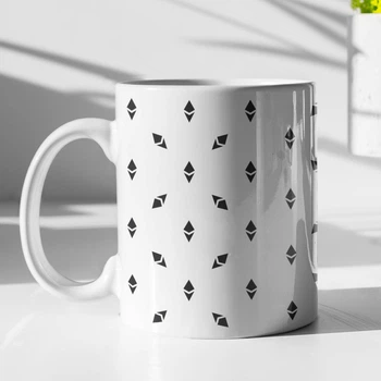 Чашка з принтом "Ethereum" на подарунок для друга, подруги керамічна 330 мл біла