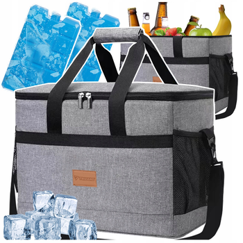 Термосумка Trizand 20 л сумка холодильник 37 x 24.5 x 24 см + 2 аккумулятор холода (23842)